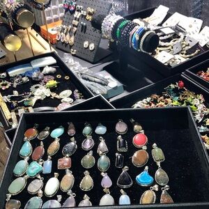 Assorted Gemstone Pendant stamped 925 (pick one)